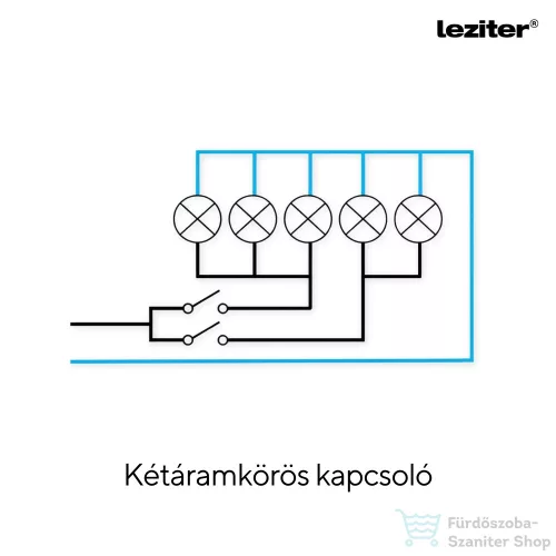Leziter Nova csillárkapcsoló 10A 250V keret nélkül 105 szürke LN105-SZ