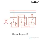 Leziter Nova kereszt kapcsoló 10A 250V 107 fehér LN107-F
