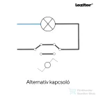 Leziter Nova váltókapcsoló 10A 250V 106 fehér kerettel LN1KERV-F_LN106-F