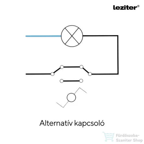 Leziter Nova váltókapcsoló 10A 250V 106 fehér kerettel LN1KERV-F_LN106-F