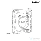 Leziter Nova földelt csatlakozóaljzat USB csatlakozóval 2A fehér kerettel LN1KERV-F_LNUSB-F