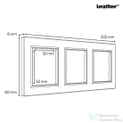 Leziter Nova III kettő földelt csatlakozóaljzat dugalj UTP csatlakozóval fehér kerettel LN3KERV-F_LNFCS-F_2_LNUTP-F