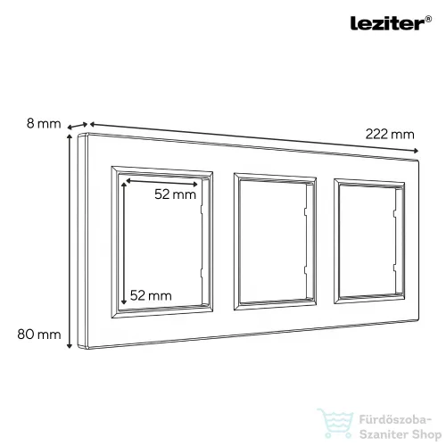 Leziter Nova III földelt csatlakozóaljzat dugalj kettő USB csatlakozóval szürke kerettel LN3KERV-SZ_LNFCS-SZ_LNUSB-SZ_2