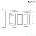 Leziter Nova IV négy földelt csatlakozóaljzat dugalj 16A 250V fehér kerettel LN4KERV-F_LNFCS-F_4