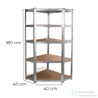 Leziter Nagy teherbírású sarokpolc 180x70x40-40 cm 175 kg króm LNP1804040K