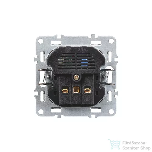 Leziter Nova földelt csatlakozóaljzat USB csatlakozóval 2A szürke LNUSB-SZ