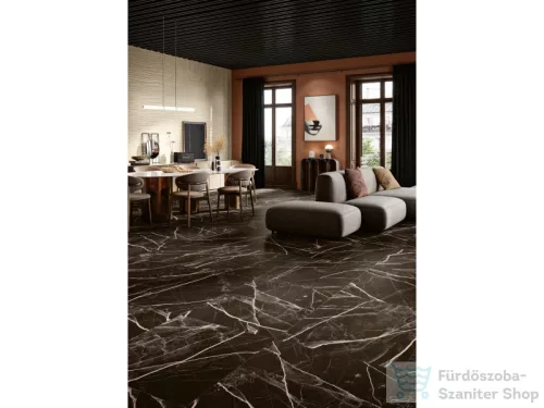 LOVE Ceramic Majestic Calcatta Black matt 80x80 padlólap LOV8748