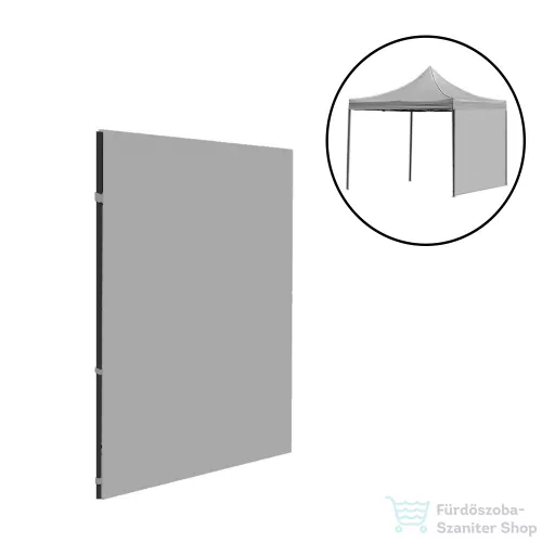 Leziter Kerti pavilon oldalfal ponyva 3x3 m szürke LPOP-30-GREY