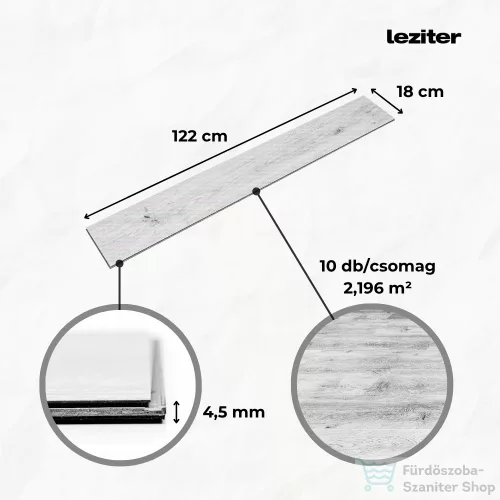 Leziter Berben tölgy Vinyl SPC padló 1220x180x4,5 mm 2,196/cs LPSPC-4-5-BER