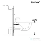 Leziter Roya Tina falba építhető bidé kerettel fehér LR-FBK-LTIFB-WH