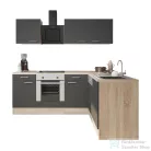 Leziter Yorki 220 sarok konyhabútor sonoma tölgy korpusz,selyemfényű antracit fronttal alsó sütős elemmel LS220STAN-SUT
