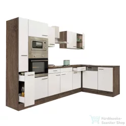   Leziter Yorki 310 sarok konyhabútor yorki tölgy korpusz,selyemfényű fehér fronttal LS310YFH