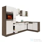 Leziter Yorki 310 sarok konyhabútor yorki tölgy korpusz,selyemfényű fehér fronttal LS310YFH