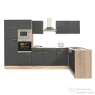 Leziter Yorki 340 sarok konyhabútor sonoma tölgy korpusz,selyemfényű antracit fronttal LS340STAN