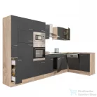 Leziter Yorki 370 sarok konyhabútor sonoma tölgy korpusz,selyemfényű antracit fronttal LS370STAN