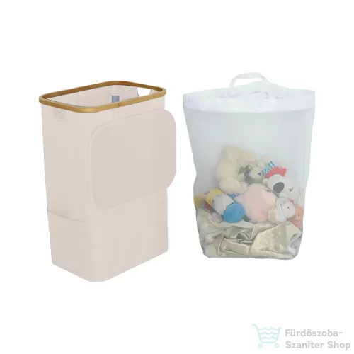 Leziter Szennyeskosár 100L bézs 44x33x67 cm LSZEK-100-BEI