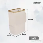 Leziter Szennyeskosár 100L bézs 44x33x67 cm LSZEK-100-BEI