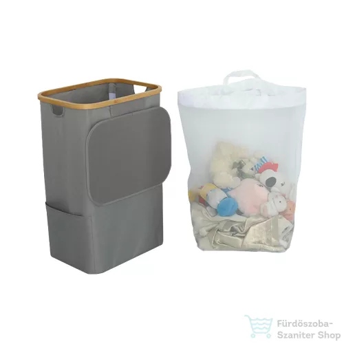 Leziter Szennyeskosár 100L szürke 44x33x67 cm LSZEK-100-GR