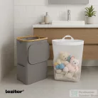 Leziter Szennyeskosár 100L szürke 44x33x67 cm LSZEK-100-GR