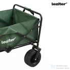Leziter Összecsukható prémium kerti strandkocsi tetővel asztallal zöld LSZKTA088-GREEN