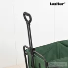 Leziter Összecsukható prémium kerti strandkocsi tetővel zöld LSZKTE088-GREEN