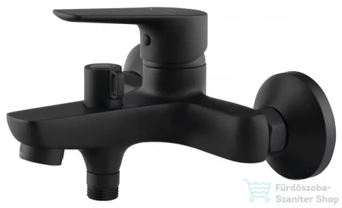 AQUALINE LOTTA kádtöltő csaptelep zuhanyszett nélkül, fekete LT610B
