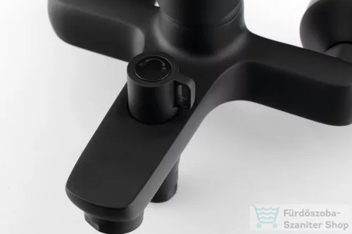 AQUALINE LOTTA kádtöltő csaptelep zuhanyszett nélkül, fekete LT610B