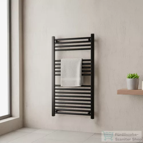 Leziter Egyenes törölközőszárító radiátor 1000x500 mm fekete LTRE1000500B