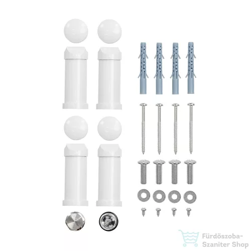 Leziter Egyenes törölközőszárító radiátor 1400x500 mm fehér LTRE1400500W