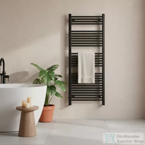 Leziter Egyenes törölközőszárító radiátor 1400x600 mm fekete LTRE1400600B