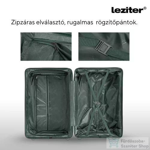 Leziter TraveLux Endure gurulós bőrönd szett sötétzöld LTREBS-DG