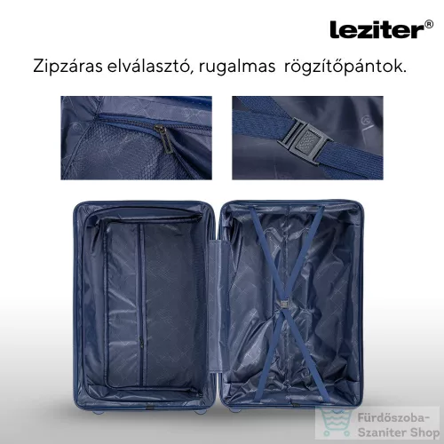 Leziter TraveLux Endure III gurulós bőrönd szett kék LTREBS-III-BLU