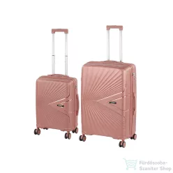   Leziter TraveLux Endure III gurulós bőrönd szett barackrózsaszín LTREBS-III-RG