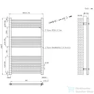 Leziter Íves törölközőszárító radiátor 1000x600 mm fehér LTRI1000600W