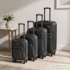 Leziter TraveLux Light XI gurulós bőrönd szett fekete LTRLBS-XI-BL