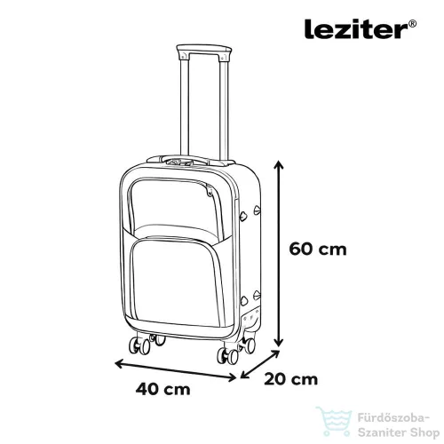 Leziter TraveLux Light XI gurulós bőrönd szett fekete LTRLBS-XI-BL