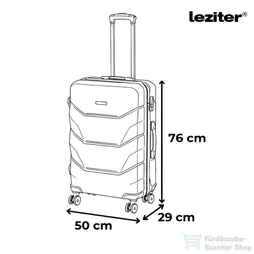 Leziter TraveLux Max IX gurulós bőrönd szett fekete LTRMBS-IX-BL