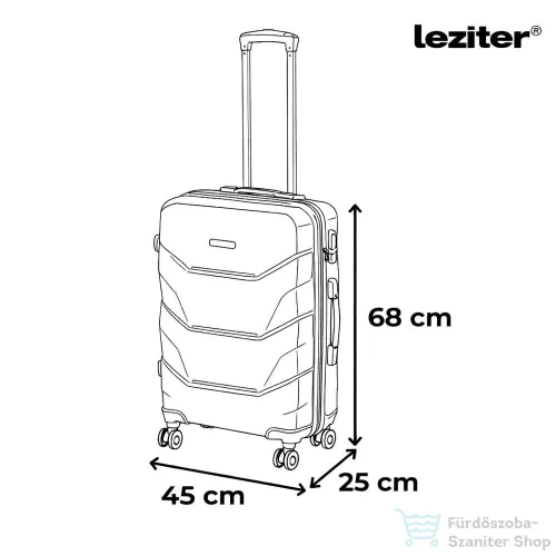 Leziter TraveLux Max VII gurulós bőrönd szett fekete LTRMBS-VII-BL