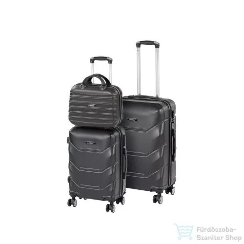 Leziter TraveLux Max VIII gurulós bőrönd szett fekete LTRMBS-VIII-BL