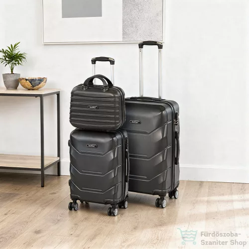 Leziter TraveLux Max VIII gurulós bőrönd szett fekete LTRMBS-VIII-BL
