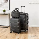 Leziter TraveLux Max X gurulós bőrönd szett fekete LTRMBS-X-BL