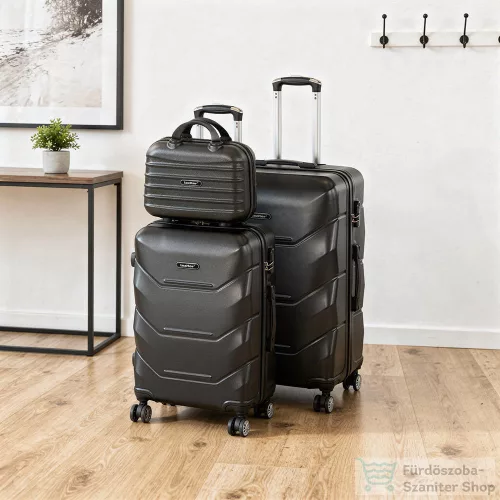 Leziter TraveLux Max X gurulós bőrönd szett fekete LTRMBS-X-BL