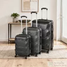 Leziter TraveLux Max XI gurulós bőrönd szett fekete LTRMBS-XI-BL