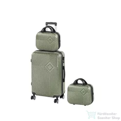 Leziter TraveLux Pro XIII gurulós bőrönd szett olajzöld LTRPBS-XIII-OG