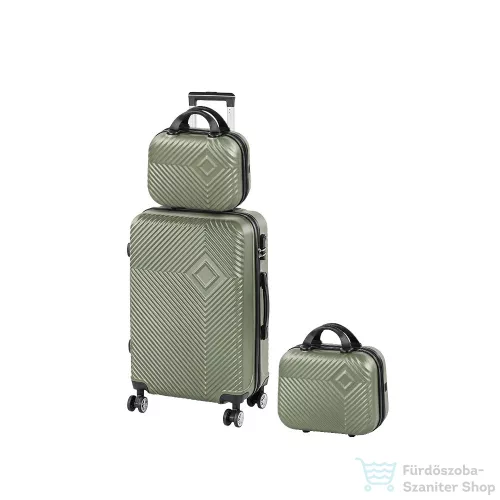 Leziter TraveLux Pro XIII gurulós bőrönd szett olajzöld LTRPBS-XIII-OG