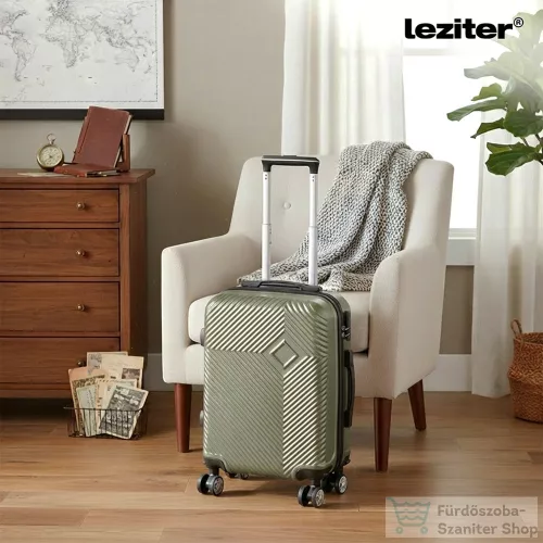 Leziter TraveLux Pro XIII gurulós bőrönd szett olajzöld LTRPBS-XIII-OG