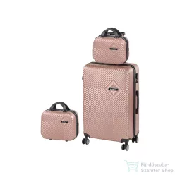   Leziter TraveLux Pro XIV gurulós bőrönd szett rosegold LTRPBS-XIV-RG