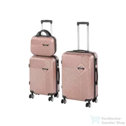   Leziter TraveLux Pro XV gurulós bőrönd szett rosegold LTRPBS-XV-RG