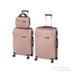   Leziter TraveLux Pro XVII gurulós bőrönd szett rosegold LTRPBS-XVII-RG