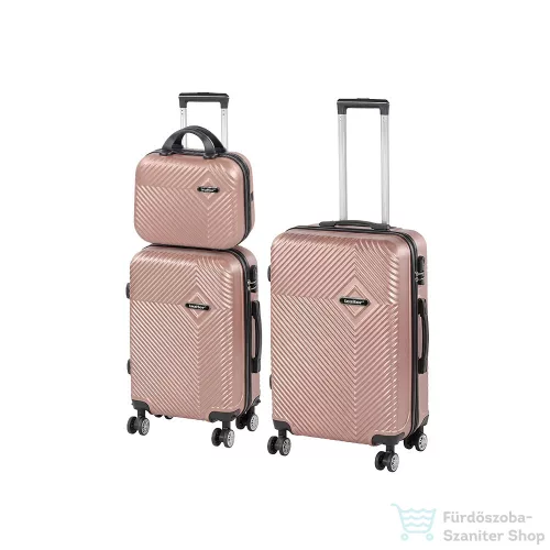 Leziter TraveLux Pro XVIII gurulós bőrönd szett rosegold LTRPBS-XVIII-RG